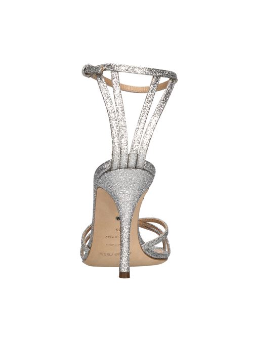 Leather and glitter sandals SERGIO ROSSI | A97820-MTE101-8102-B00ARGENTO